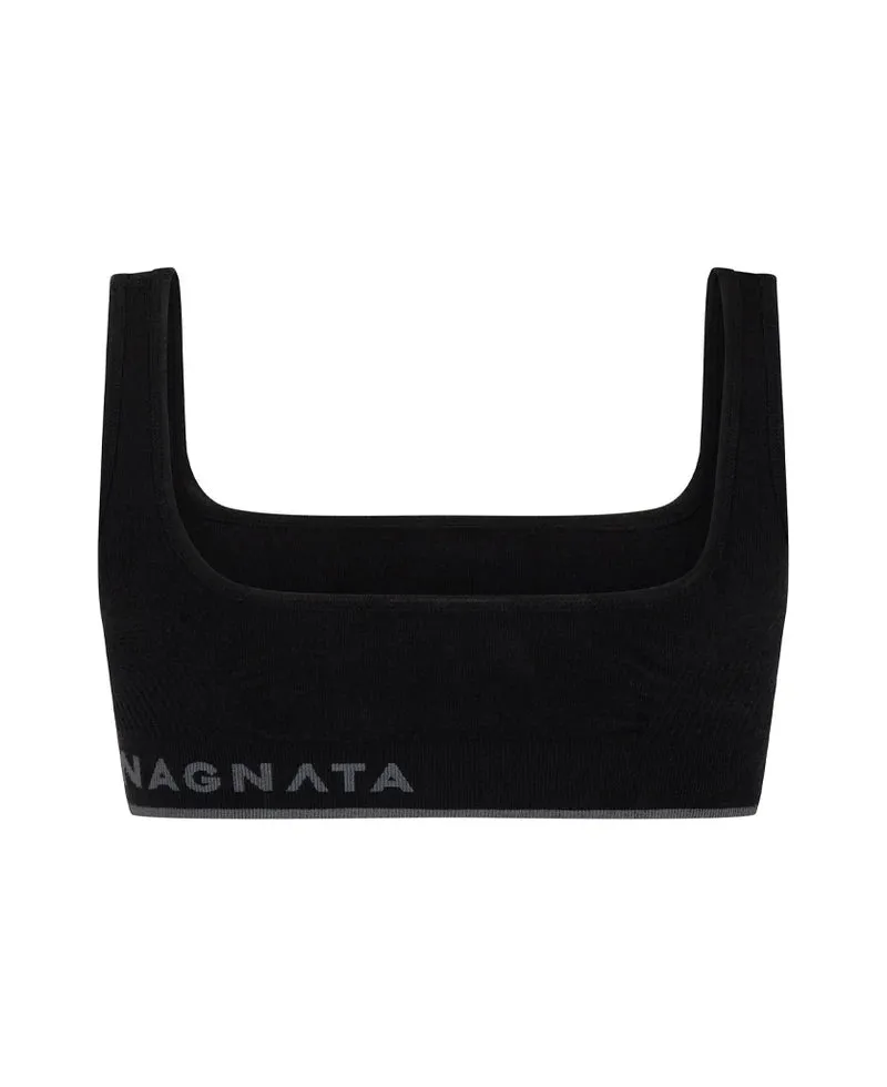 Black Nagnata Classic Wool Bralet - Timeless and Chic
