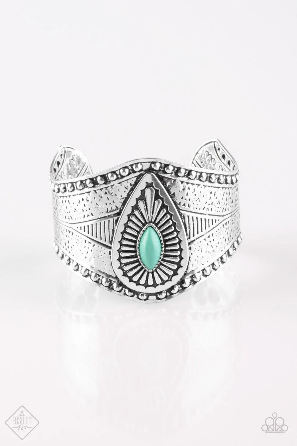 Paparazzi Accessories  - Lead From The Frontier #B40 Basket - Silver Blue Bracelet